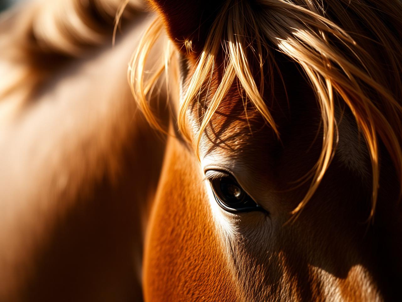 Hand resting on a horse's shoulder